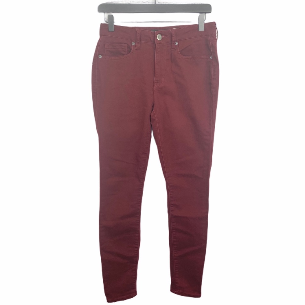Aeropostale High Waisted Skinny Burgundy Jeggings - Picture 3 of 16